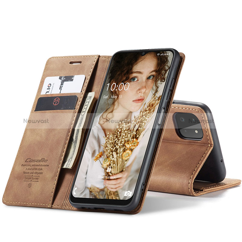 Leather Case Stands Flip Cover Holder C01S for Samsung Galaxy A22s 5G