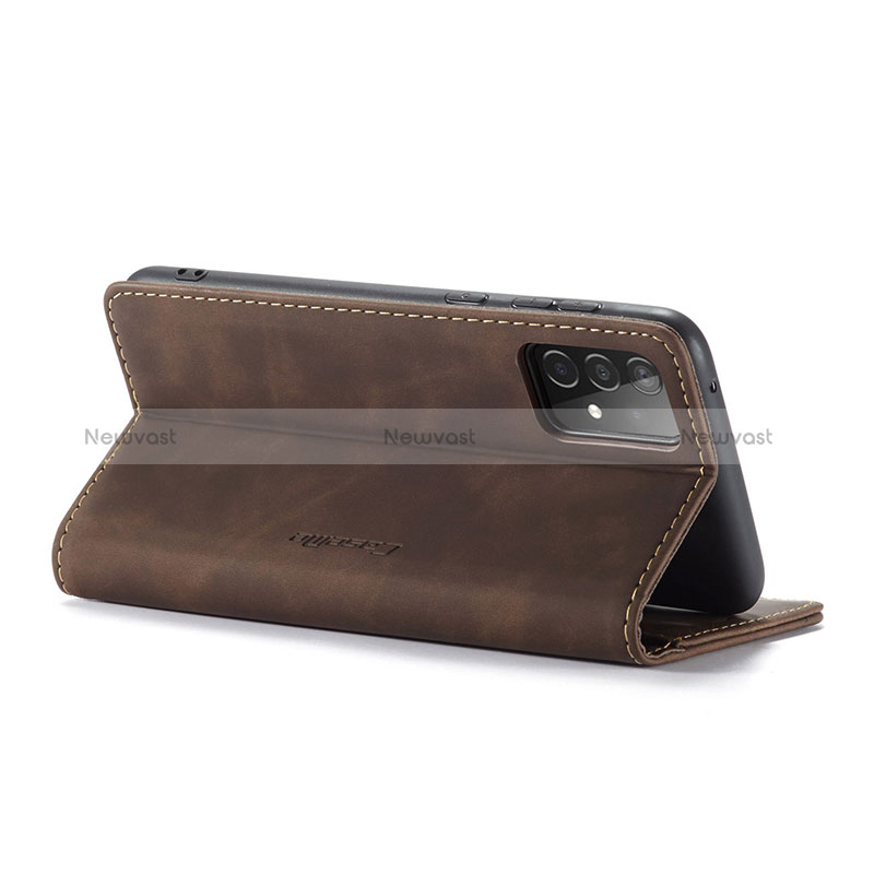 Leather Case Stands Flip Cover Holder C01S for Samsung Galaxy A52 4G