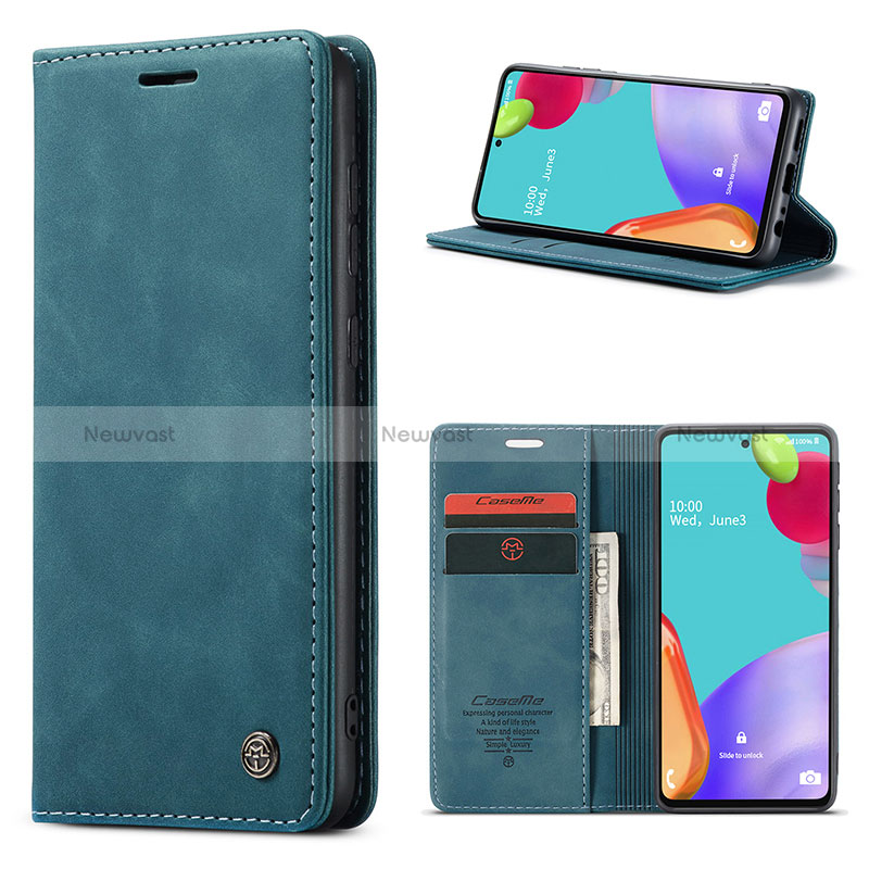 Leather Case Stands Flip Cover Holder C01S for Samsung Galaxy A52 4G