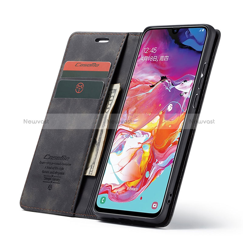 Leather Case Stands Flip Cover Holder C01S for Samsung Galaxy A70S