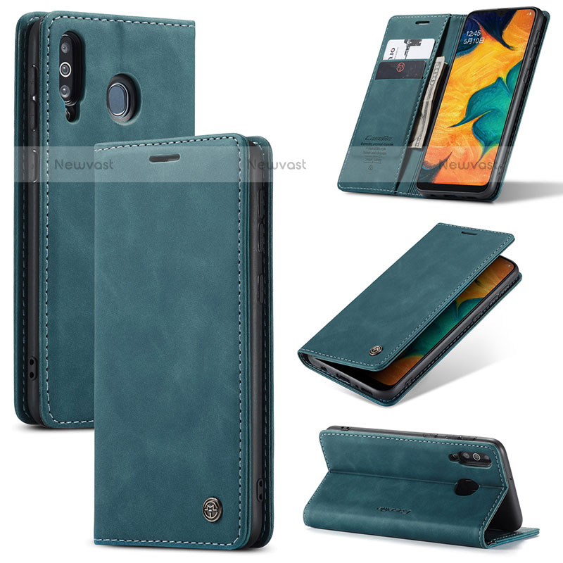 Leather Case Stands Flip Cover Holder C01S for Samsung Galaxy M30