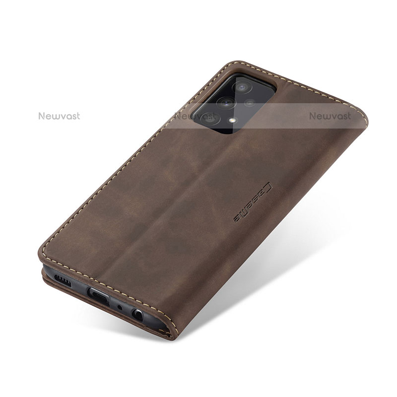 Leather Case Stands Flip Cover Holder C01S for Samsung Galaxy M32 5G