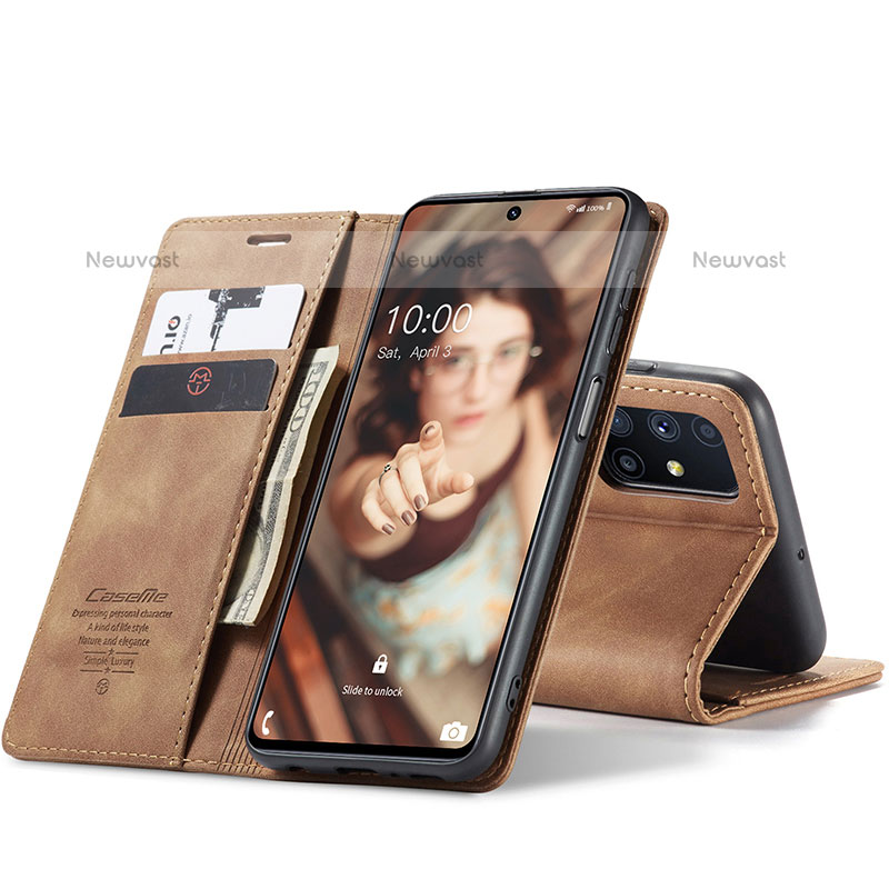 Leather Case Stands Flip Cover Holder C01S for Samsung Galaxy M51