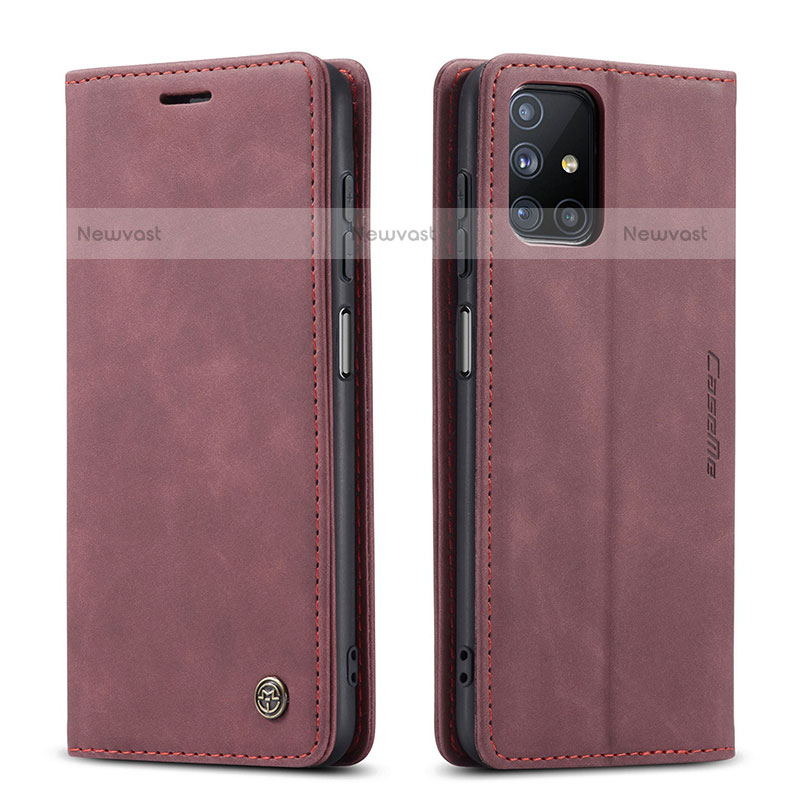 Leather Case Stands Flip Cover Holder C01S for Samsung Galaxy M51