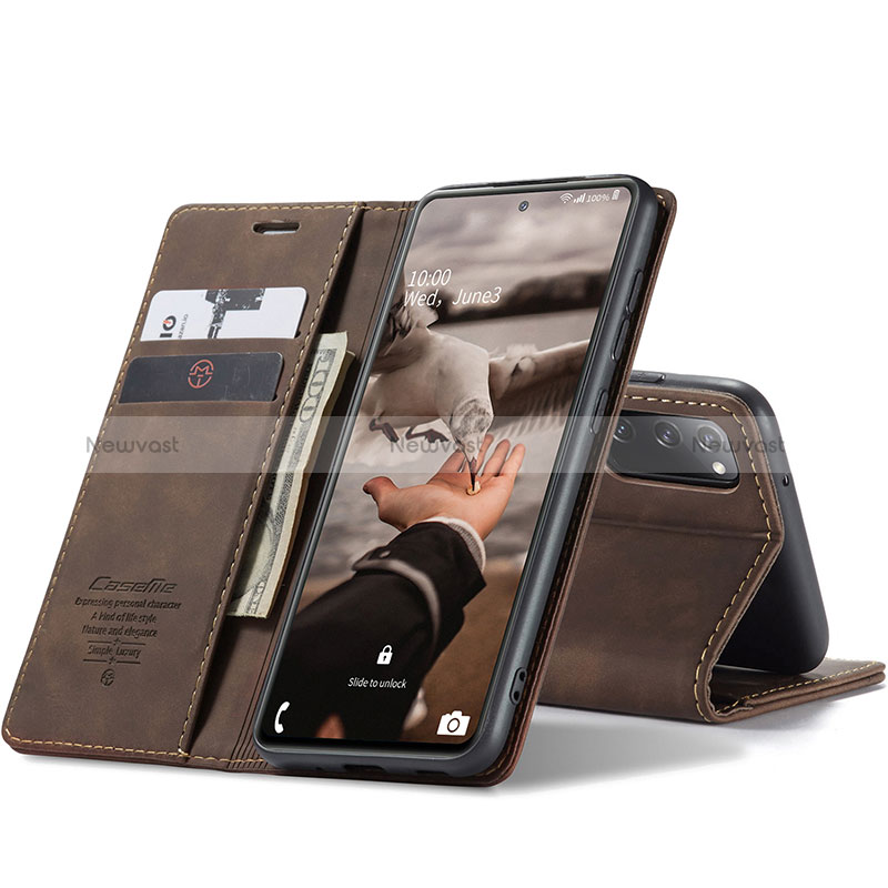 Leather Case Stands Flip Cover Holder C01S for Samsung Galaxy S20 FE 4G