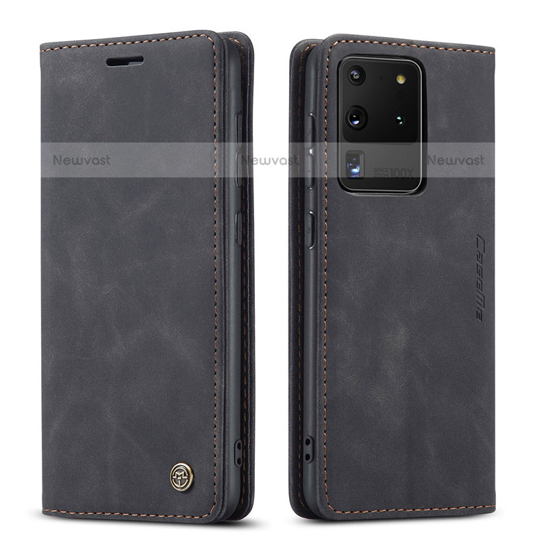 Leather Case Stands Flip Cover Holder C01S for Samsung Galaxy S20 Ultra