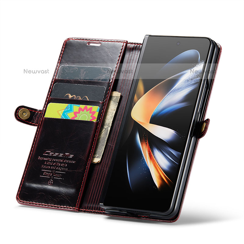 Leather Case Stands Flip Cover Holder C01S for Samsung Galaxy Z Fold3 5G