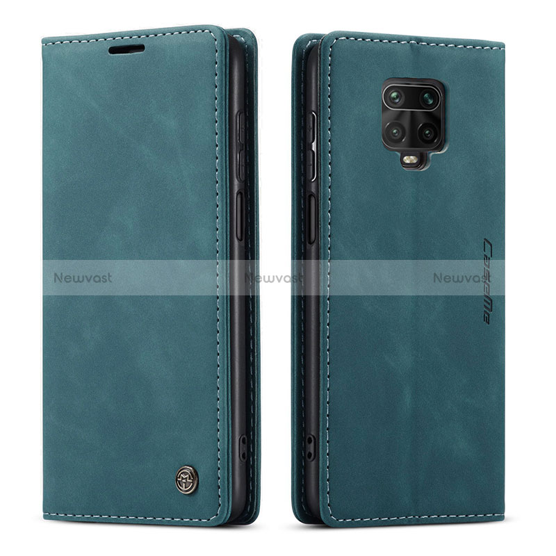 Leather Case Stands Flip Cover Holder C01S for Xiaomi Poco M2 Pro Blue