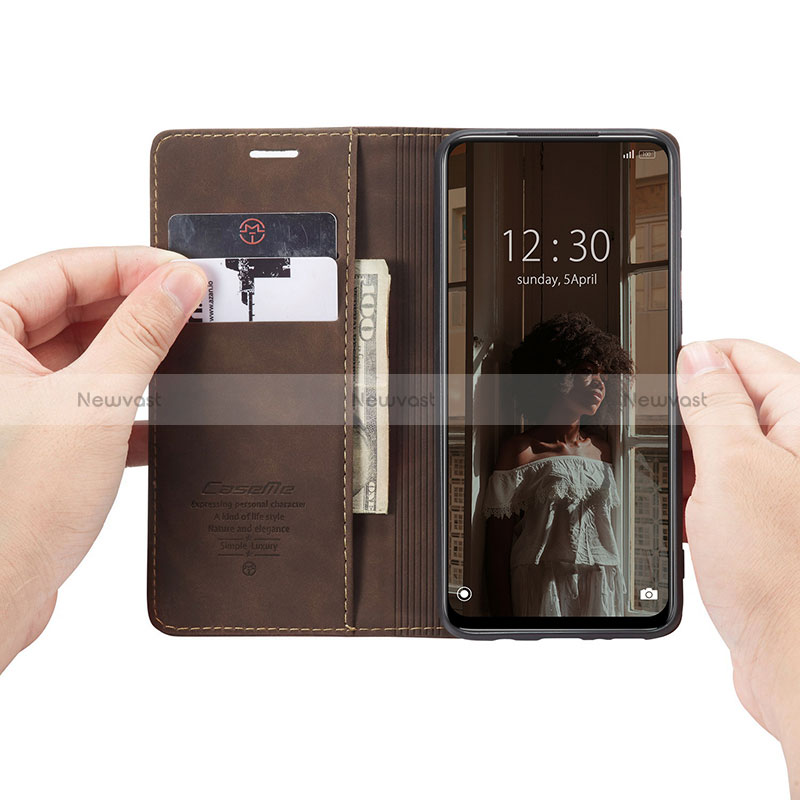 Leather Case Stands Flip Cover Holder C01S for Xiaomi Redmi Note 10 5G