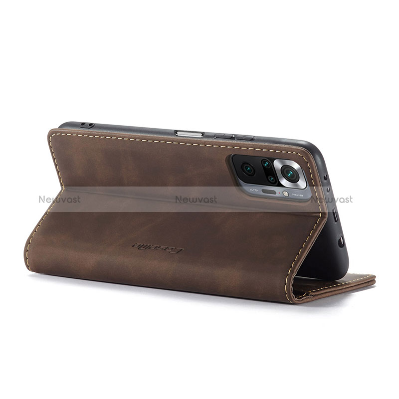 Leather Case Stands Flip Cover Holder C01S for Xiaomi Redmi Note 10 Pro 4G