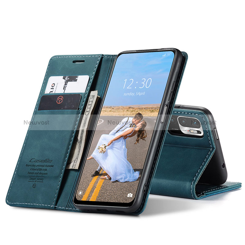 Leather Case Stands Flip Cover Holder C01S for Xiaomi Redmi Note 10T 5G