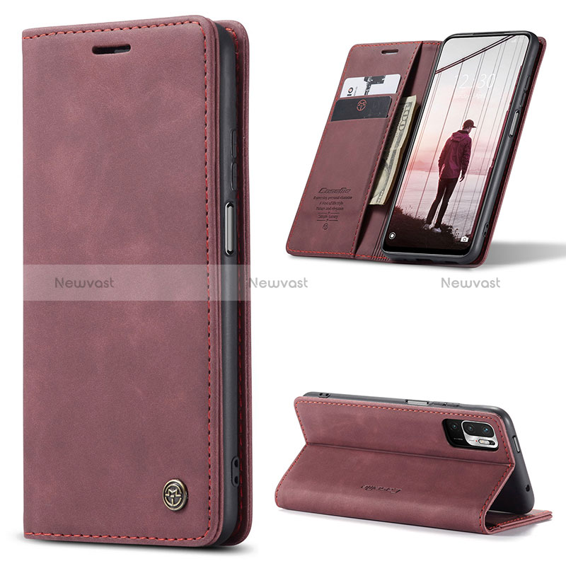 Leather Case Stands Flip Cover Holder C01S for Xiaomi Redmi Note 10T 5G