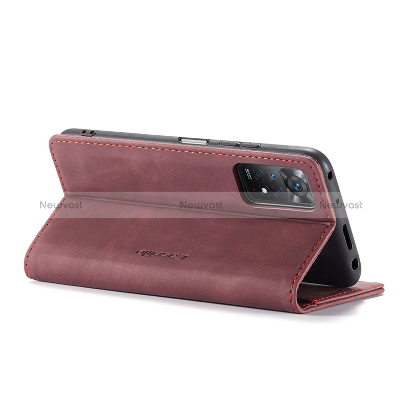 Leather Case Stands Flip Cover Holder C01S for Xiaomi Redmi Note 11 Pro 4G