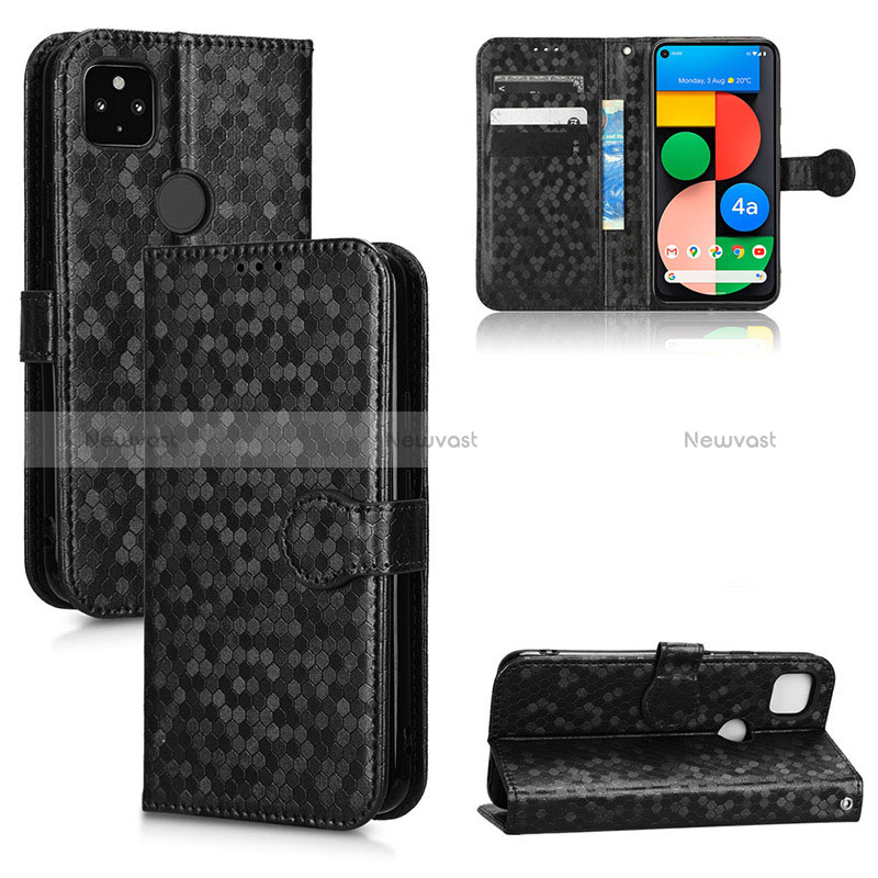 Leather Case Stands Flip Cover Holder C01X for Google Pixel 4a 5G