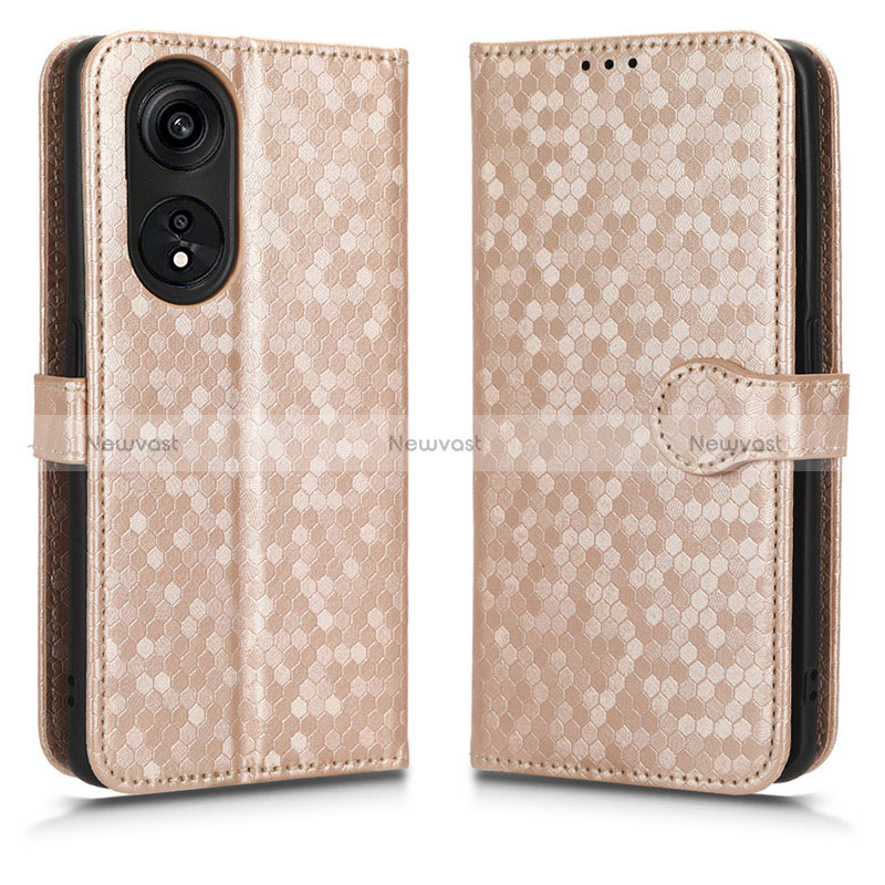 Leather Case Stands Flip Cover Holder C01X for Huawei Honor X5 Plus Gold