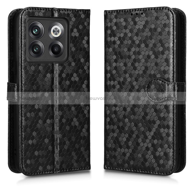 Leather Case Stands Flip Cover Holder C01X for OnePlus Ace Pro 5G Black