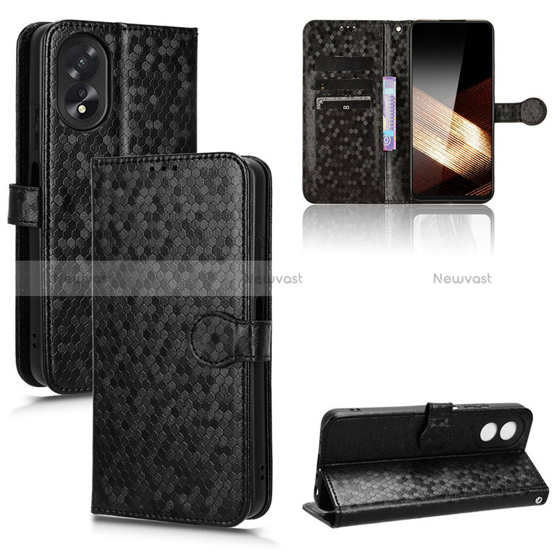 Leather Case Stands Flip Cover Holder C01X for Oppo A18