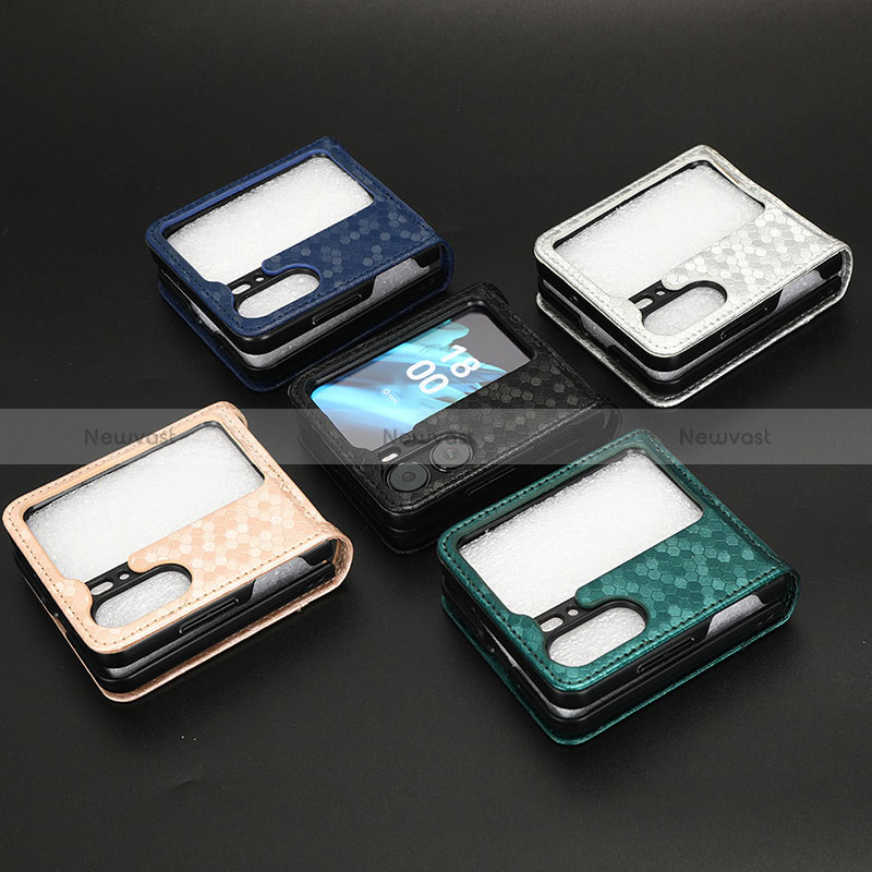 Leather Case Stands Flip Cover Holder C01X for Oppo Find N2 Flip 5G