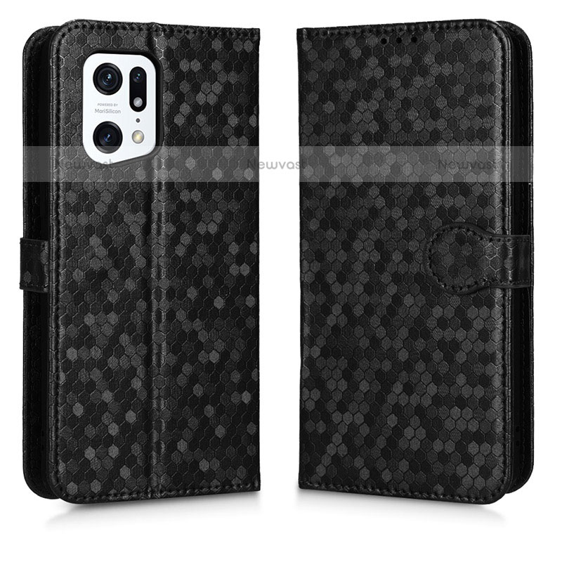 Leather Case Stands Flip Cover Holder C01X for Oppo Find X5 Pro 5G