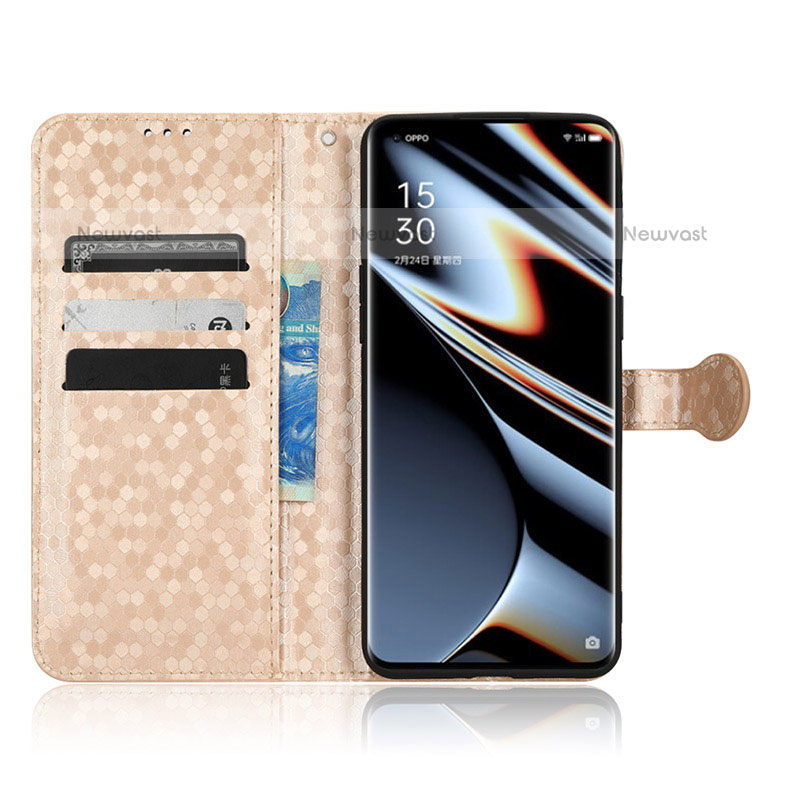 Leather Case Stands Flip Cover Holder C01X for Oppo Find X5 Pro 5G