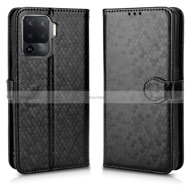 Leather Case Stands Flip Cover Holder C01X for Oppo Reno5 Z 5G