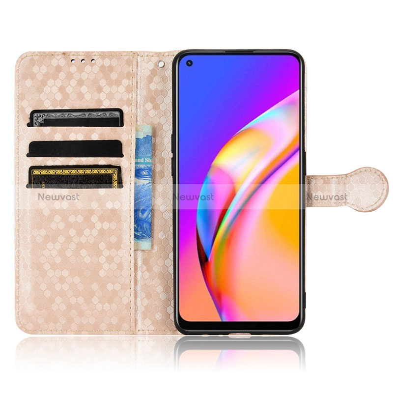 Leather Case Stands Flip Cover Holder C01X for Oppo Reno5 Z 5G