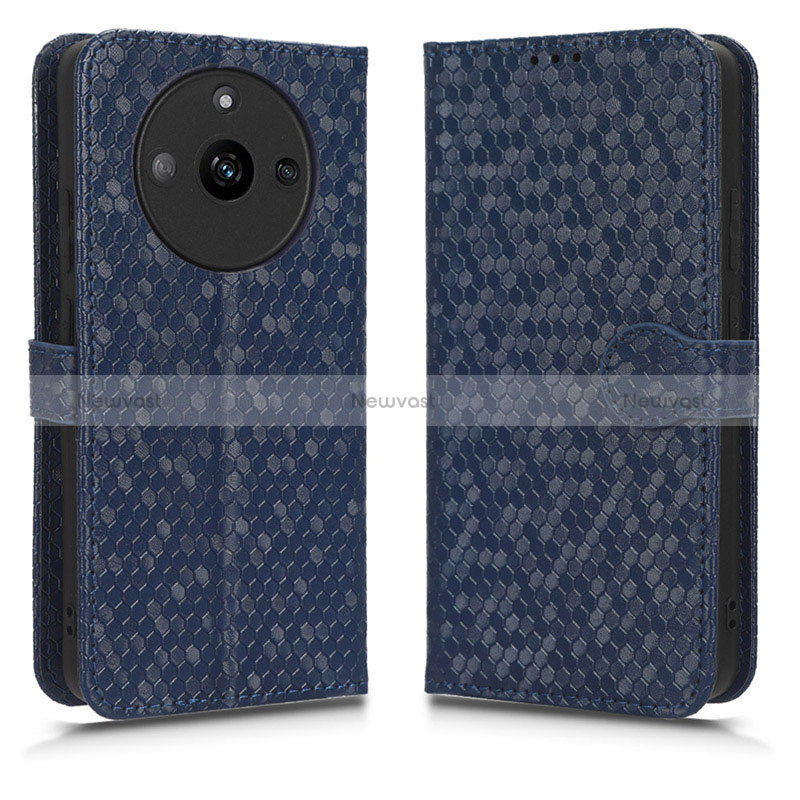 Leather Case Stands Flip Cover Holder C01X for Realme Narzo 60 5G Blue