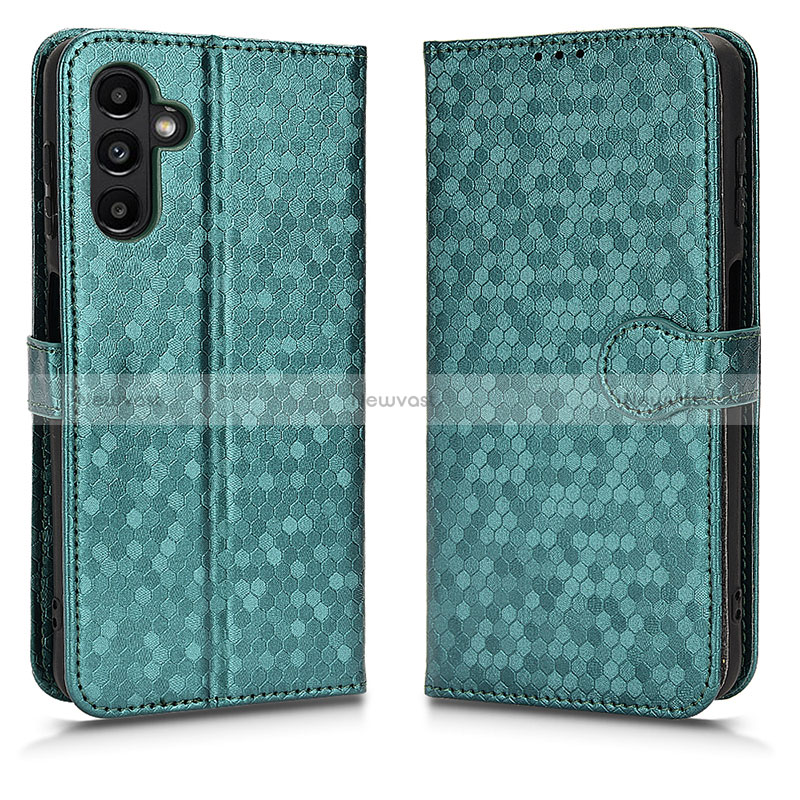 Leather Case Stands Flip Cover Holder C01X for Samsung Galaxy A04s Green