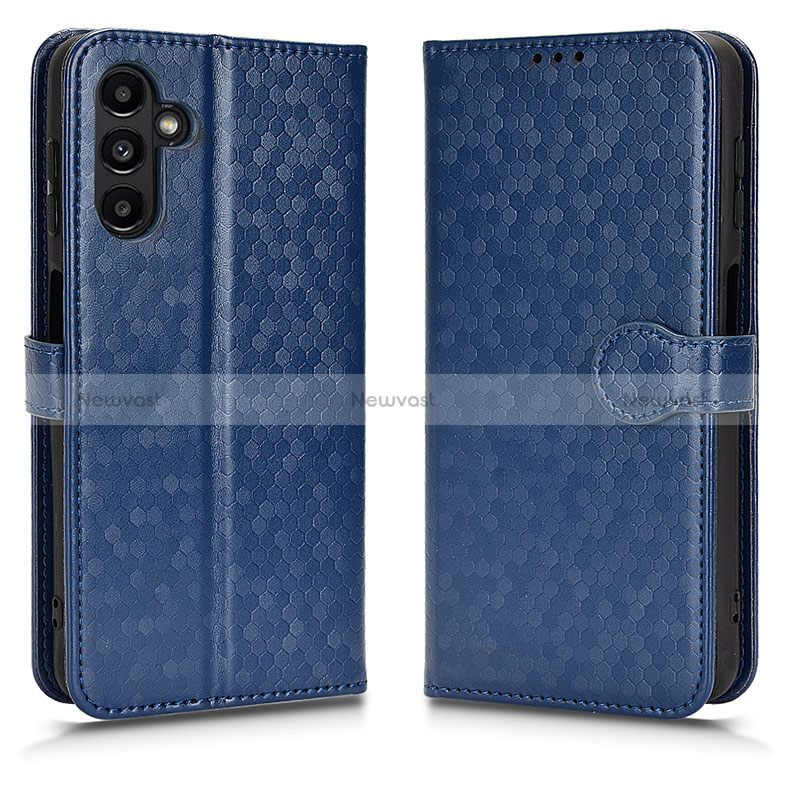 Leather Case Stands Flip Cover Holder C01X for Samsung Galaxy A13 5G Blue