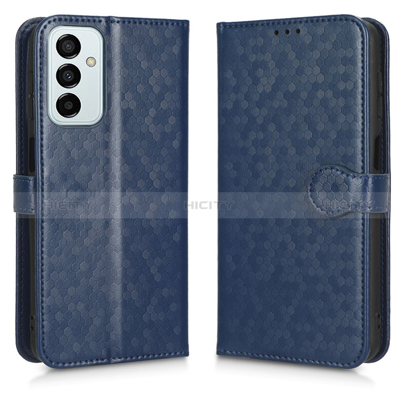 Leather Case Stands Flip Cover Holder C01X for Samsung Galaxy F23 5G Blue