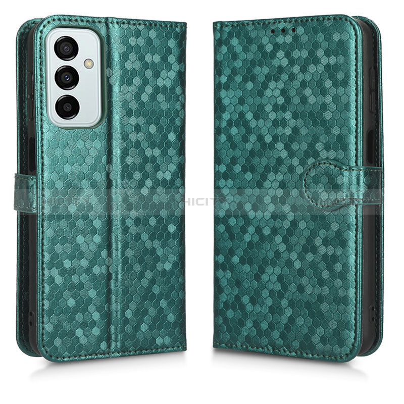 Leather Case Stands Flip Cover Holder C01X for Samsung Galaxy F23 5G Green