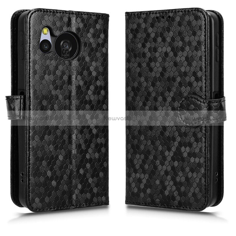 Leather Case Stands Flip Cover Holder C01X for Sharp Aquos Sense8