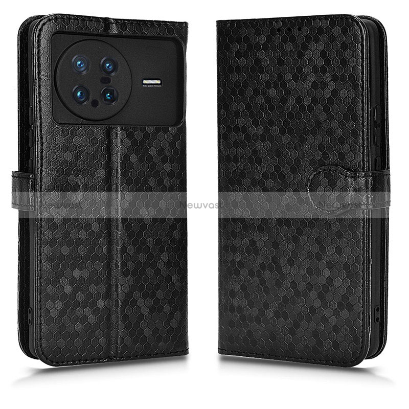 Leather Case Stands Flip Cover Holder C01X for Vivo X Note Black