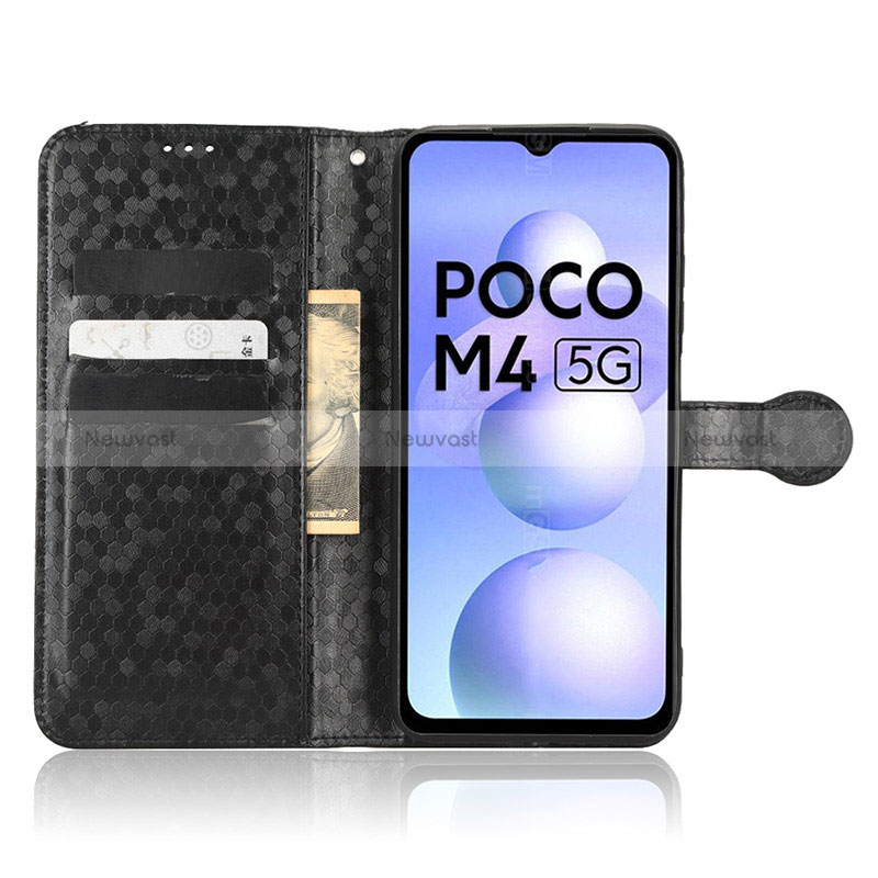 Leather Case Stands Flip Cover Holder C01X for Xiaomi Poco M4 5G