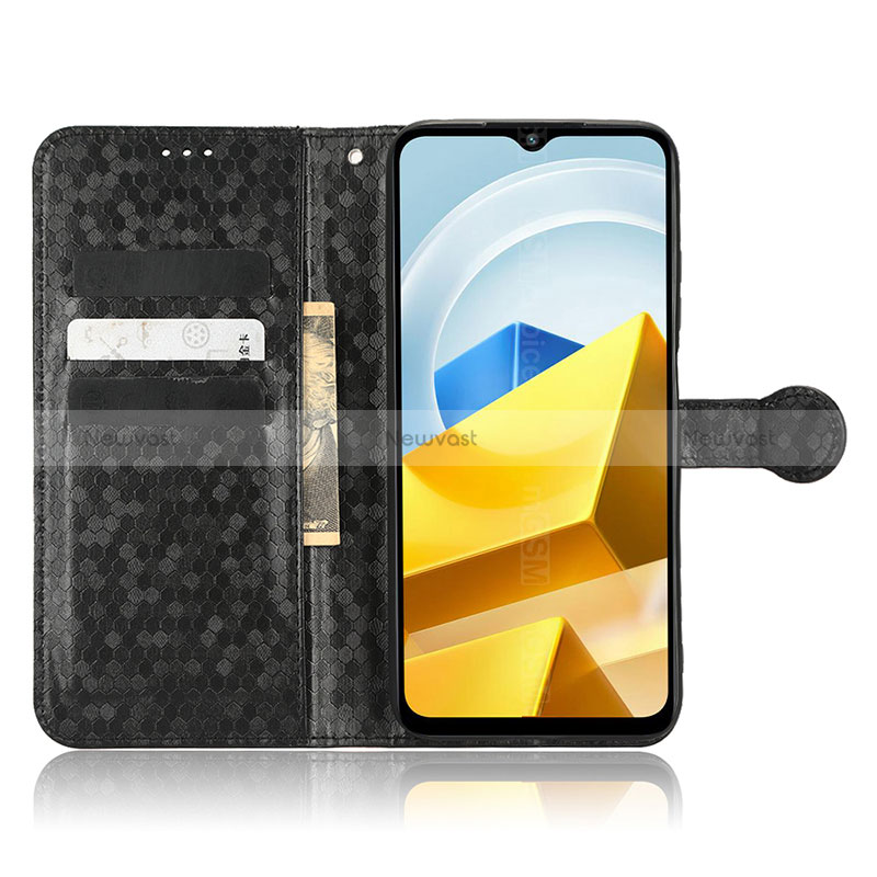 Leather Case Stands Flip Cover Holder C01X for Xiaomi Poco M5 4G