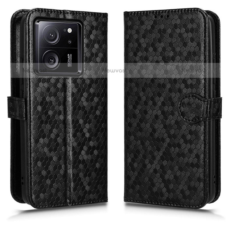 Leather Case Stands Flip Cover Holder C01X for Xiaomi Redmi K60 Ultra 5G Black