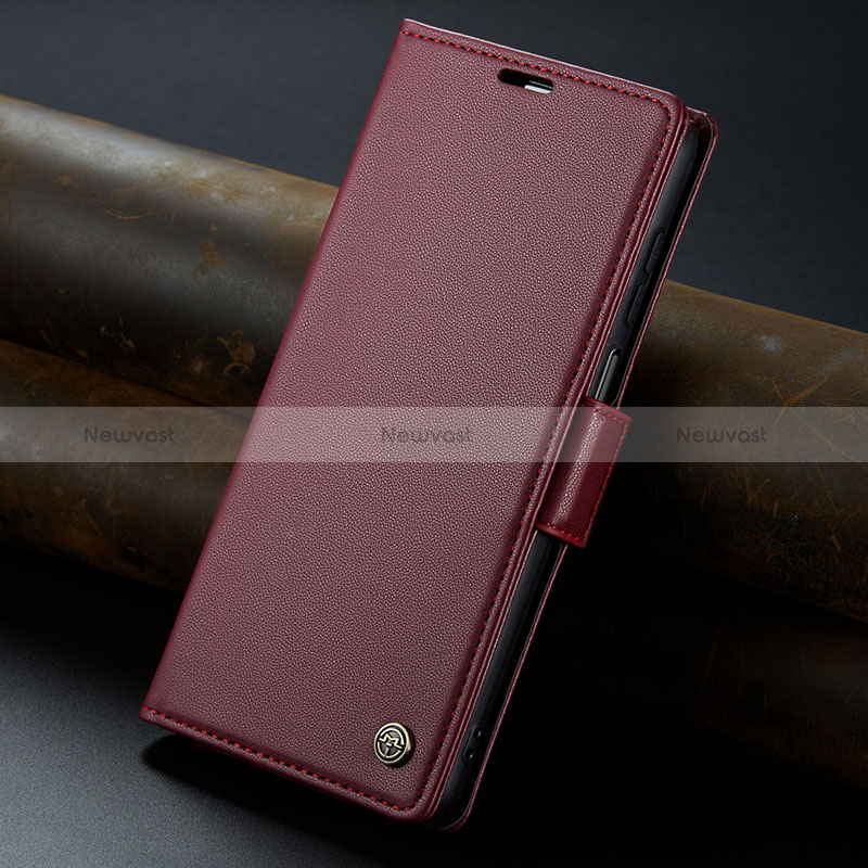 Leather Case Stands Flip Cover Holder C02S for Motorola Moto G Stylus (2023) 4G Red