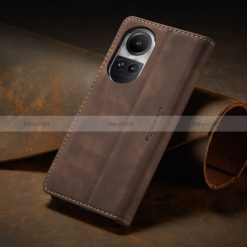 Leather Case Stands Flip Cover Holder C02S for Oppo Reno10 Pro 5G