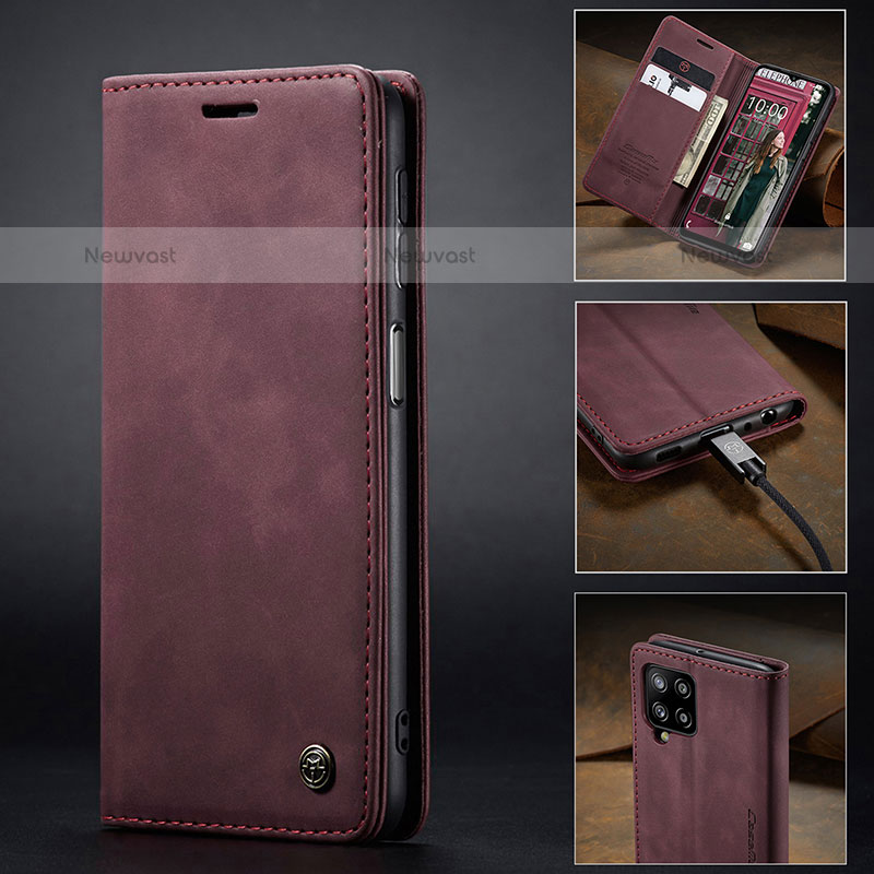 Leather Case Stands Flip Cover Holder C02S for Samsung Galaxy F12