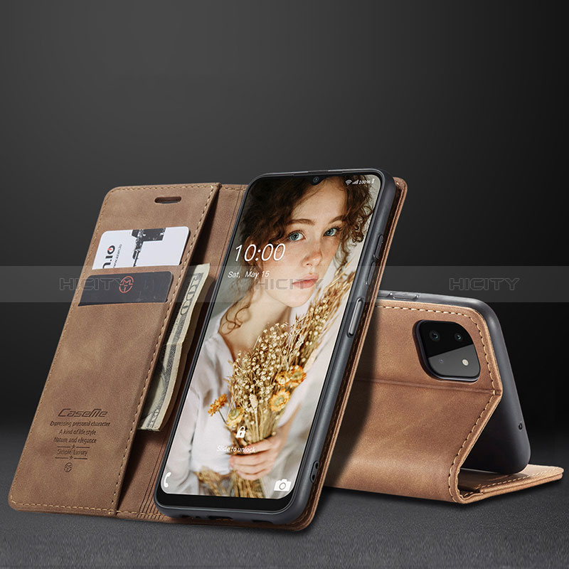 Leather Case Stands Flip Cover Holder C02S for Samsung Galaxy F42 5G