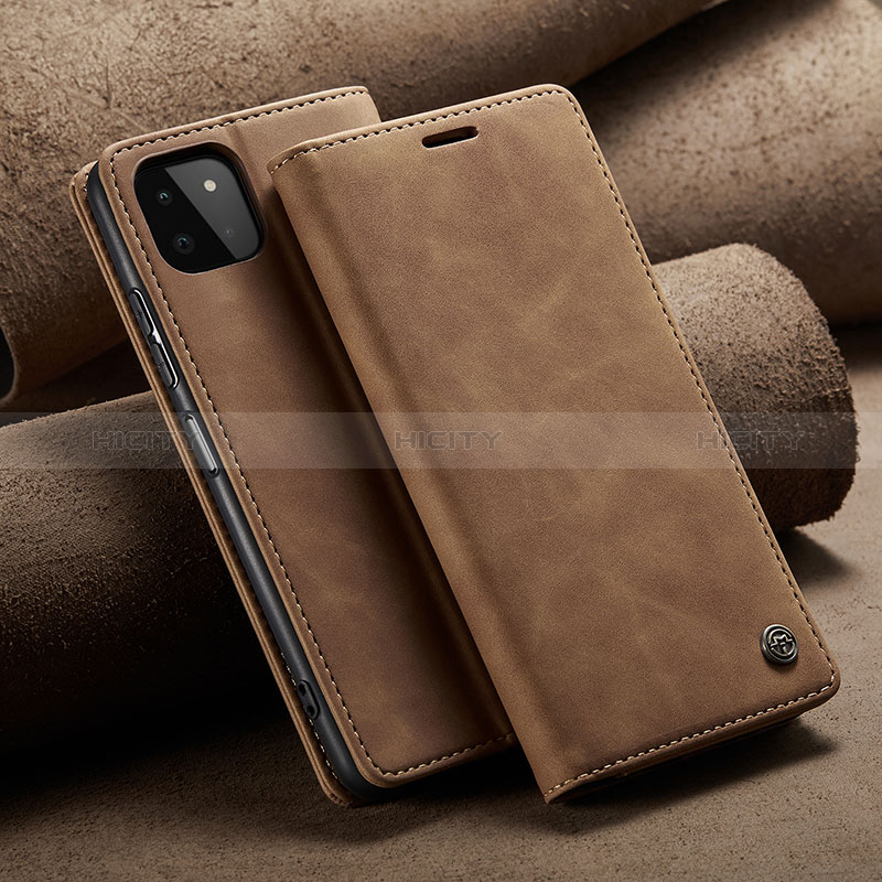 Leather Case Stands Flip Cover Holder C02S for Samsung Galaxy F42 5G