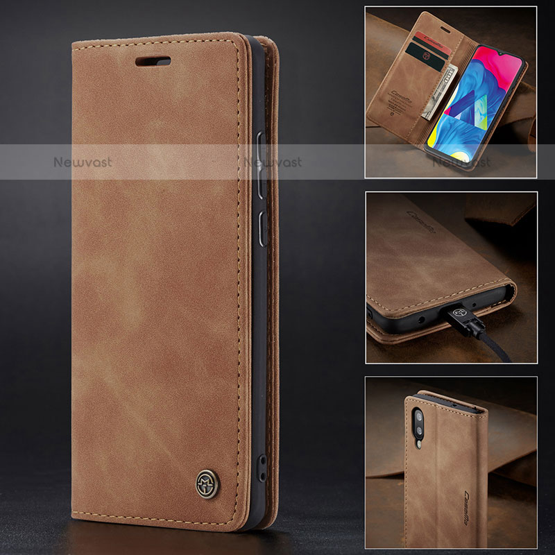 Leather Case Stands Flip Cover Holder C02S for Samsung Galaxy M10