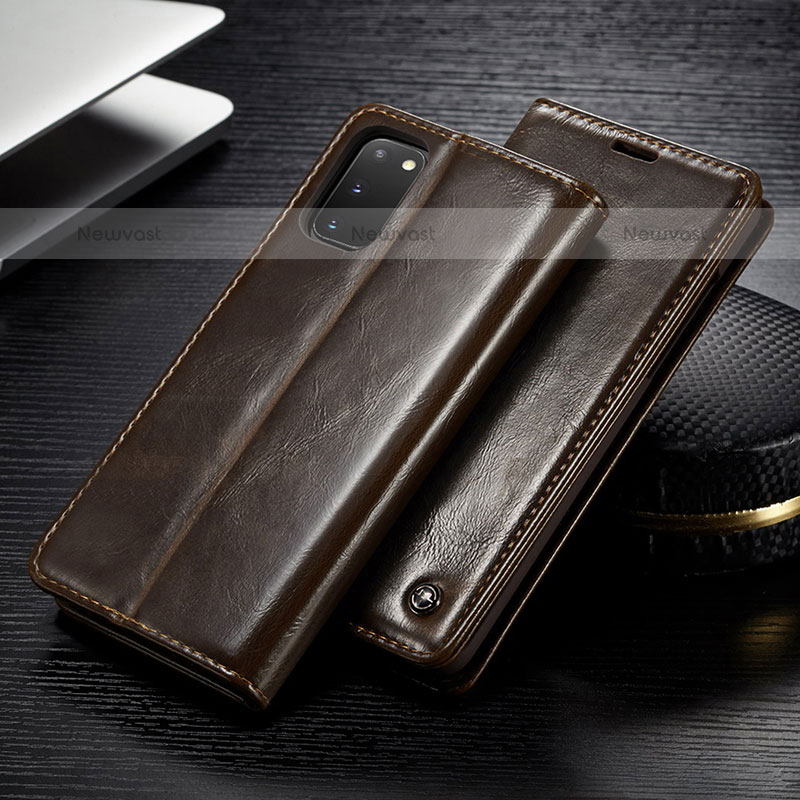Leather Case Stands Flip Cover Holder C02S for Samsung Galaxy S20
