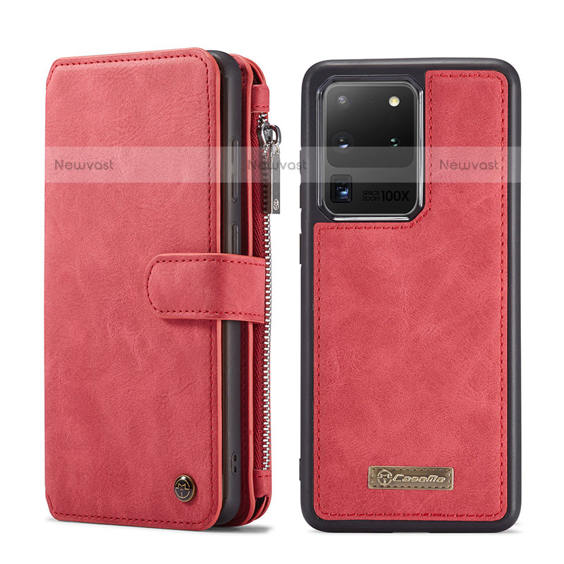 Leather Case Stands Flip Cover Holder C02S for Samsung Galaxy S20 Ultra 5G