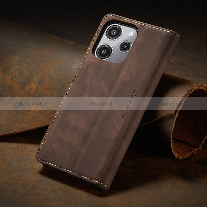 Leather Case Stands Flip Cover Holder C02S for Xiaomi Poco M6 Pro 5G