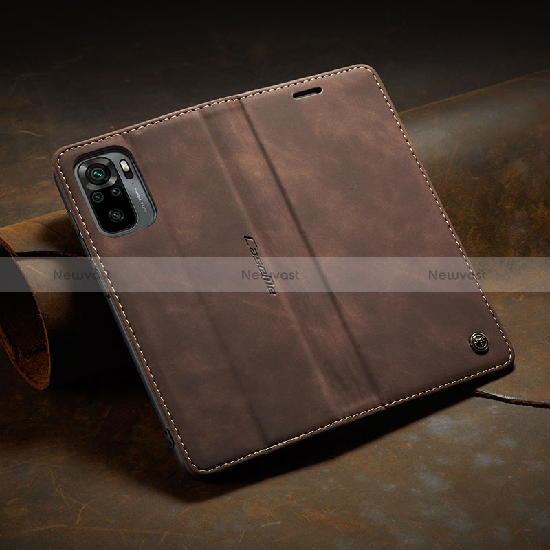 Leather Case Stands Flip Cover Holder C02S for Xiaomi Redmi Note 10 4G