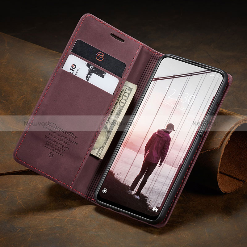 Leather Case Stands Flip Cover Holder C02S for Xiaomi Redmi Note 10 5G