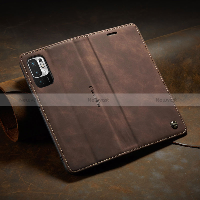 Leather Case Stands Flip Cover Holder C02S for Xiaomi Redmi Note 10 5G