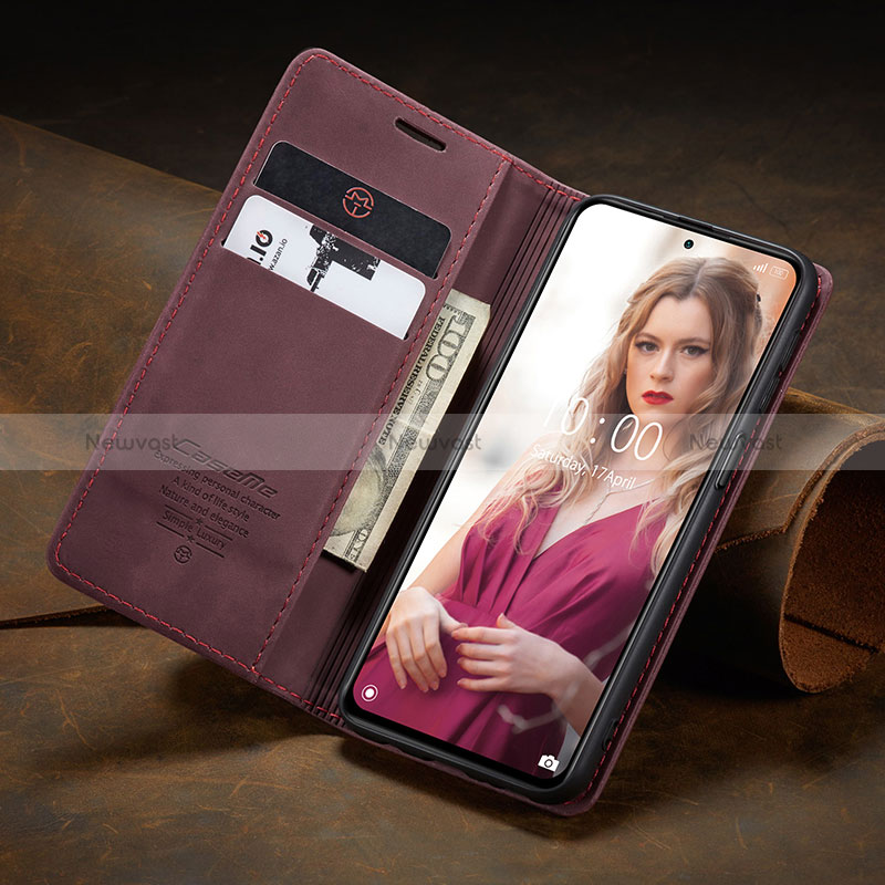 Leather Case Stands Flip Cover Holder C02S for Xiaomi Redmi Note 10 Pro 4G