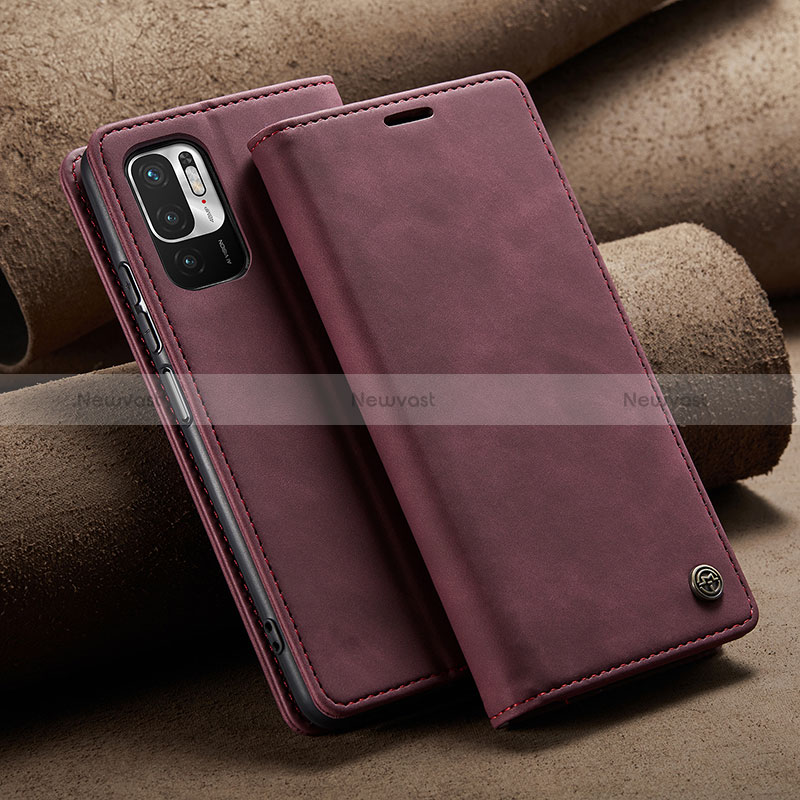 Leather Case Stands Flip Cover Holder C02S for Xiaomi Redmi Note 10T 5G